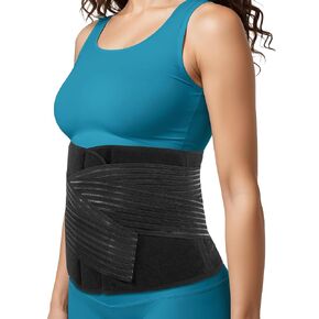 Postpartum Belly Band for Women- Abdominal Binder Post Surgery - C Section Belly Binder - Breathable Post partum Waist Binder - Hernia Belt for Women & Men - Abdominal Binder for Women - Postpartum Essentials (size M)