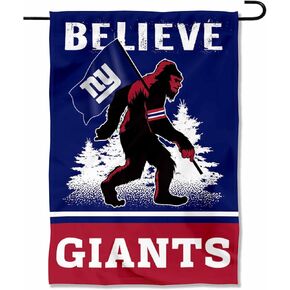 WinCraft New York Giants Bigfoot Sasquatch Believe Yard Garden Banner Flag