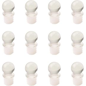 INCREWAY 12pcs Wine Bottle Stopper, Crystal Ball Bottle Stopper, Airtight Silicone Seal Stopper, Wine Preserver for Glass Bottle