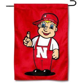 College Flags & Banners Co. Nebraska Cornhuskers Lil Red Mascot Garden Flag