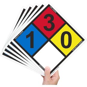 SmartSign NFPA 704 - Ratings (2,3,0) Label | 13.8" Tall (Tip-to-Tip) Diamond Laminated Vinyl, Pack of 5
