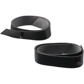 2 Pcs Leather Curtain Rope Tiebacks, Modern Simple No-Punch Curtain Closure Strap Decorative Curtain Tie Backs Holdbacks Tiebacks for Home Office Living Room Bedroom Cafe Decorative