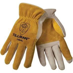 Tillman 1464 Top Grain Cowhide/Split Drivers Gloves - Large (Original Version) (Original Version), Yellow