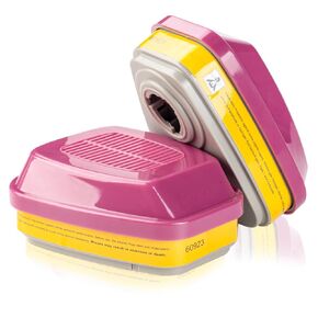 1 Pair Respirator Cartridge, 60923 Respirator Filter, Against Organic Vapors, Acid Gases and Particulates, for Half and Full Face Respirators 6000, 7000 and FF-400 Series