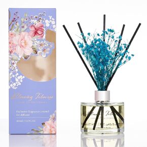 M&SENSE Blooming Tuberose Reed Diffuser Set with 7 Sticks | Baby's Breath Flower - 7.0oz Tuberose Scent, Fragrance Diffuser Flame Free for Home Décor Long Lasting Diffuser Room Fresheners for Home