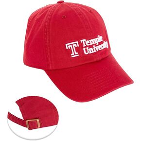 Desert Cactus Temple University Baseball Hat TU Owls Brimmed Embroirderd Hats Cap Adjustable Cloth Strap Adult (Style B) Red