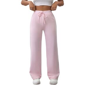 SOLY HUX Women's Sweatpants High Waisted Straight Leg Pants Drawstring Fall Casual Trousers