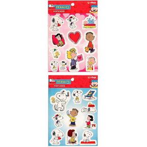 SNOOPY Stickers Decal Peanuts Charlie Brown 2 Pieces 1 of Each