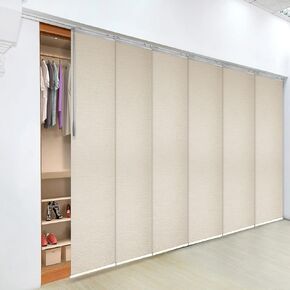 Nile 6-Panel Single Rail Panel Track Extendable 70"-130" W x 94" H, Panel Width 23.5"
