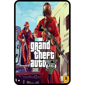 Grand Theft Auto (GTA) VI Game Vintage Tin Sign Poster Wall Art Decor Public Sign Metal Tin Sign 8x12 Inches
