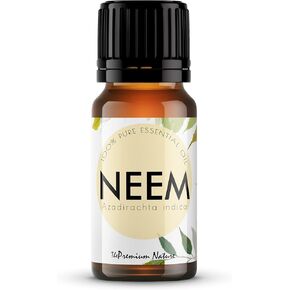 USDA Organic NEEM Essential Oil - Azadirachta Indica 100% Pure Natural Undiluted, Therapeutic Grade for Aromatherapy | Premium Certified Organic, Non-GMO (Neem, 10 ML)