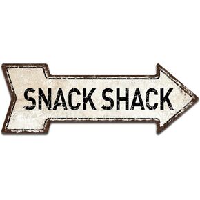 علامات البطة "The Quack Shack" المعدنية الريفية من Mukuko - لافتة قصدير آمنة للاستخدام الخارجي لمنزل البط، 6 بوصة × 18 بوصة
