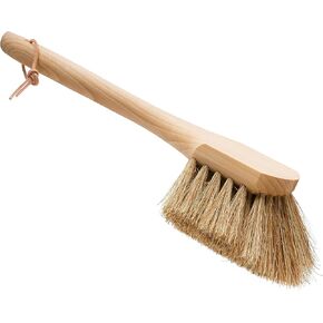 Redecker Garden Furniture Brush with Oiled Beechwood Handle, Strong Plant-Based Bristles. Hanging Loop, Made in Germany