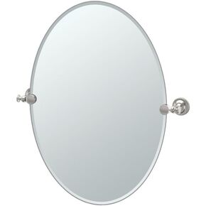 Gatco 4029 Tavern Oval Mirror, Satin Nickel 26.50"