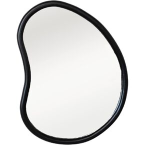 Bloomingville Oblong Mango Wood Framed Wall Mirror, Black