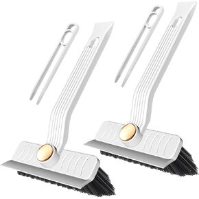 2 PCS Rotating Crevice Cleaning Brush, Upgrade Hard Bristle Brush, Hand-held Gap Cleaning Brush, 360° Rotating Crevice Cleaning Tool, Household Cleaning Brush for Kitchen Bathroom Bathtub Tiles Window