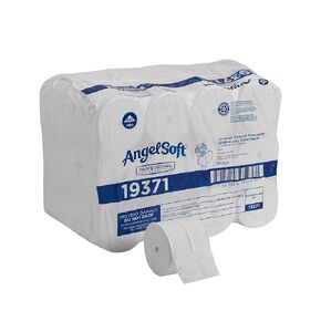 Georgia-Pacific Angel Soft Professional Series Compact Premium Embossed Coreless 2-Ply High-Capacity Toilet Paper by GP PRO,White,19371,750 Sheets Per Roll,36 Rolls Per Case