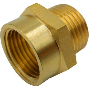 Brass Pipe Fitting Adapter Female G1/2 inch Thread to Male NPT 1/2 inch Thread (1-Piece)