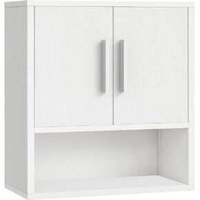 HOOBRO Bathroom Wall Cabinet, Medicine Cabinet, 15 x 7.1 x 16.1Inches, Adjustable Shelf, Over The Toilet Wall Storage Cabinet, for Bathroom, Bedroom, White