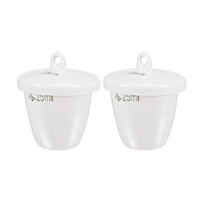 uxcell Porcelain Crucible Cup 25ml with Lid for Foundry Melting Casting Refining 2pcs