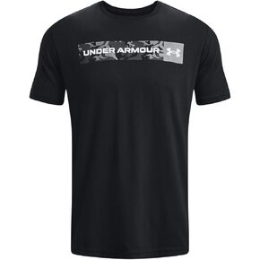 Under Armour 1376830-1-LG Men's UA Camo Chest Stripe Short Sleeve Black LG