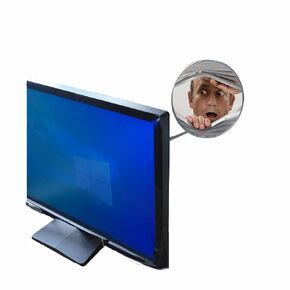 Monitor Mirror,Computer Desk Mirror to See Behind You,Cubicle Mirror, Computer Rear-View Mirror Personal Safety and View Monitors or Anywhere (CRM01)