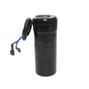75UF/MFD CD60 Round Motor Start Capacitor with Wire Cable 330 VAC 50/60 Hz Refrigerator Compressor Start Capacitor for Motor Start, Washing Machines, Air Conditioners and Water Pumps
