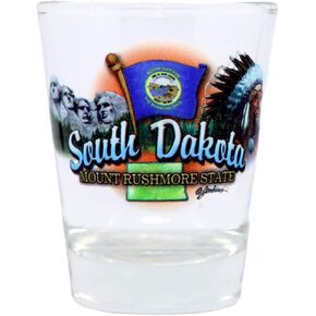 South Dakota Mount Rushmore State Elements Shot Glass