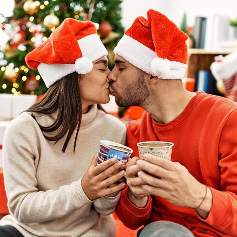 Richboom Christmas Cups, 32 Count 16 oz Disposable Christmas Coffee Cups Holiday Paper Coffee Cups Hot Chocolate Bar Supplies for Merry Christmas or New Year Party Decorations in Kuwait