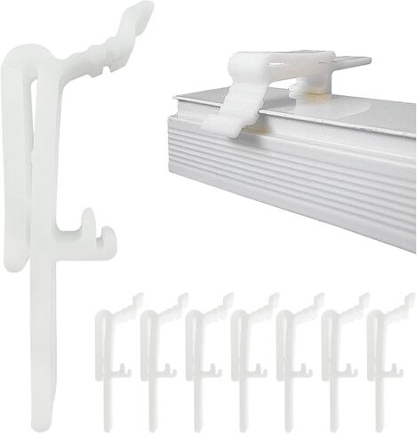 Amazing Drapery Hardware Vertical Blinds Valance Clips - Dust Cover Holder Bracket - Clear, UV Stable, Fits 1 1/2" and 1 9/16" Wide Headrails - 4 Pack in Saudi Arabia
