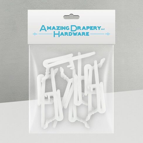 Amazing Drapery Hardware Vertical Blinds Valance Clips - Dust Cover Holder Bracket - Clear, UV Stable, Fits 1 1/2" and 1 9/16" Wide Headrails - 4 Pack in Saudi Arabia