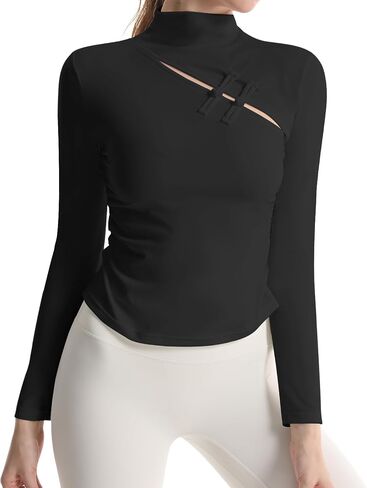 JBT Workout Tops for Women Long Sleeve Chinese Style Athletic Yoga Shirt Lightweight Exercise Shirt Elegant Design in Saudi Arabia