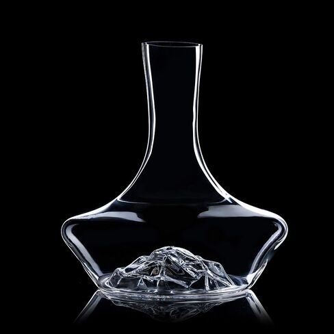 YouYah Iceberg Wine Decanter Set with Aerator Filter,Drying Stand and Cleaning Beads,Red Wine Carafe,Wine Aerator,Wine Gift,100% Hand Blown Lead-free Crystal Glass (1400ML) in Saudi Arabia