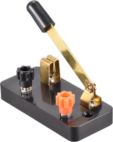 uxcell Single Pole Switch Physics Laboratory Equipment Single Pole Single Throw (SPST) Switch, Black Red Copper Tone, 5Pcs in Saudi Arabia