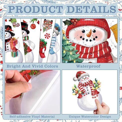 12 Sheets Christmas Gingerbread Wall Stickers Decorations, Xmas Wall Decals Holiday Gingerbread Candy Floor Wall Vinyl Stickers for Living Room Bedroom Home Office Decor in Saudi Arabia