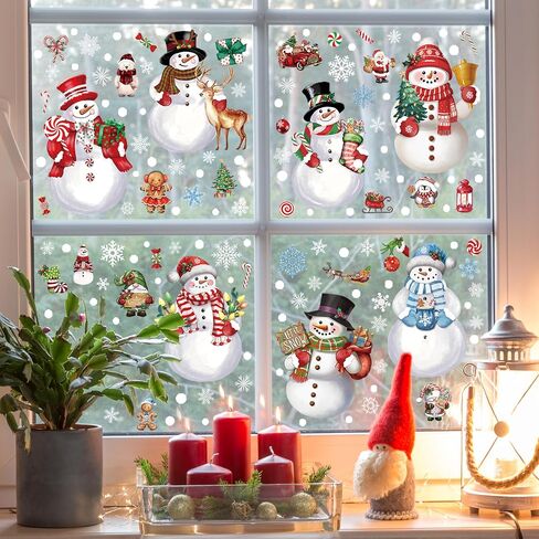 12 Sheets Christmas Gingerbread Wall Stickers Decorations, Xmas Wall Decals Holiday Gingerbread Candy Floor Wall Vinyl Stickers for Living Room Bedroom Home Office Decor in Saudi Arabia