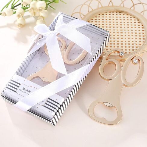16PCS Bottle Openers Wedding Party Favors for Guests Party Decorations,90th Birthday,90th Anniversary Golden Wedding Bridal Shower Souvenirs Bottle Opener (16,Black 90) in Saudi Arabia