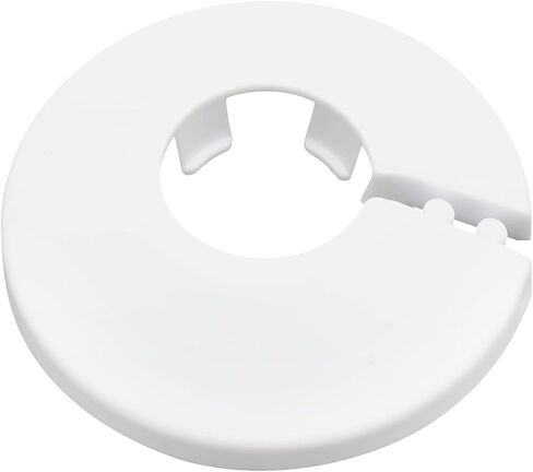 8 Pcs 16mm Pipe Cover Decoration PVC Radiator Escutcheon Water Pipe Wall Cover, White in Kuwait