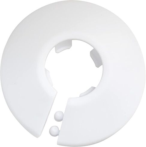 8 Pcs 16mm Pipe Cover Decoration PVC Radiator Escutcheon Water Pipe Wall Cover, White in Kuwait