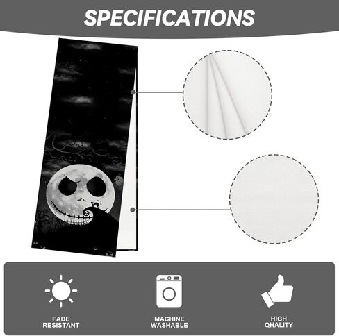 كابوس قبل عيد الميلاد عيد الميلاد مفرش طاولة الهالوين بطول 72 بوصة جاك سكلينجتون سالي زيرو أوجي بوجي ديكورات ومستلزمات الهالوين للمنزل in Kuwait