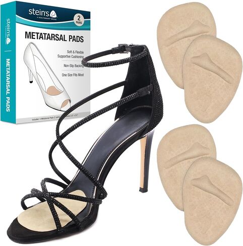 Steins Ultimate Comfort Gel Metatarsal Heel Pads for Shoes Women | Premium Ball of The Foot Shoe Inserts | All-Day Relief Anti-Slip Grip, One-Size-Fits-All Heel Inserts for Women (W) - 4/pk in Saudi Arabia