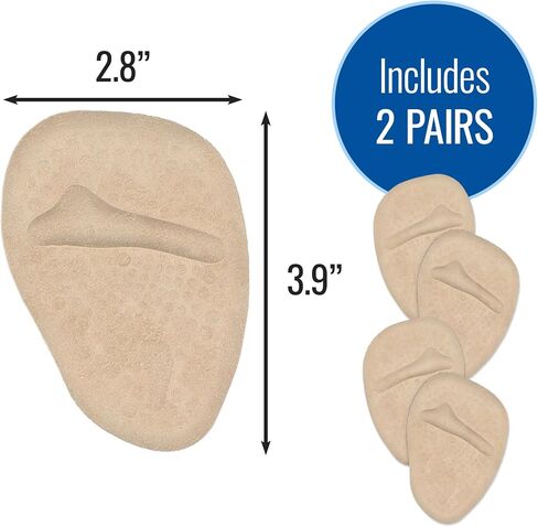 Steins Ultimate Comfort Gel Metatarsal Heel Pads for Shoes Women | Premium Ball of The Foot Shoe Inserts | All-Day Relief Anti-Slip Grip, One-Size-Fits-All Heel Inserts for Women (W) - 4/pk in Saudi Arabia