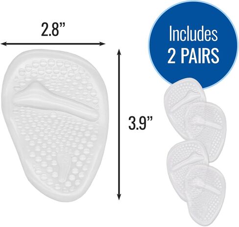 Steins Ultimate Comfort Gel Metatarsal Heel Pads for Shoes Women | Premium Ball of The Foot Shoe Inserts | All-Day Relief Anti-Slip Grip, One-Size-Fits-All Heel Inserts for Women (W) - 4/pk in Saudi Arabia
