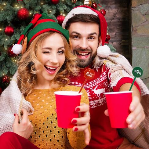 48 قطعة من أعواد حلوى عيد الميلاد البلاستيكية لتحريك المشروبات لكوكتيلات القهوة والشاي والكاكاو مثالية لحفلات عيد الميلاد وحفلات الزفاف وديكورات المشروبات الاحتفالية in Kuwait