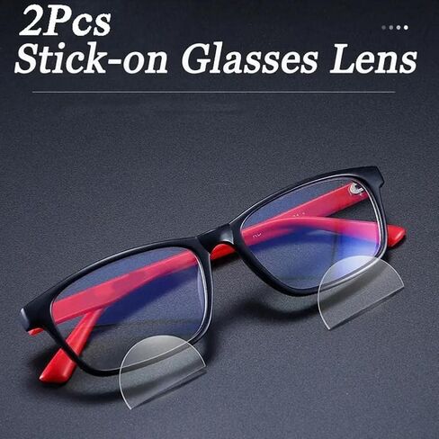 2Pcs Transparent Stick-on Presbyopic Lenses Reading Glasses Lens Liquid Silicone Bifocal Bifocal Lenses Presbyopic Lenses Magnification Reading Glasses in Saudi Arabia