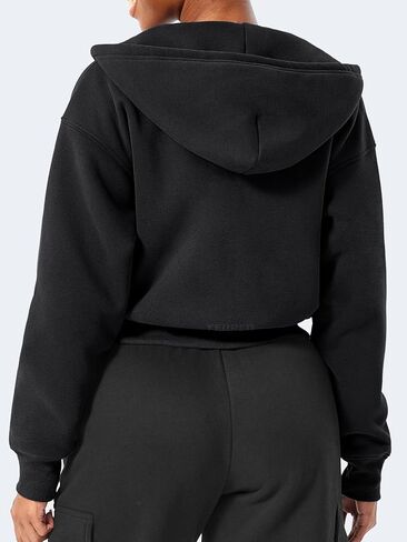 YEOREO Zip Up Hoodies for Women Fleece Pullover Cropped Crew Neck Sweatshirts Katrine Fall Winter Clothes with Pockets in Saudi Arabia