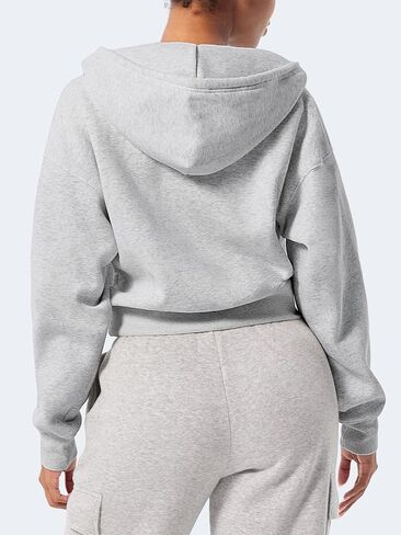YEOREO Zip Up Hoodies for Women Fleece Pullover Cropped Crew Neck Sweatshirts Katrine Fall Winter Clothes with Pockets in Saudi Arabia