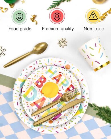 210 قطعة من لوازم حفلات الليزر، مجموعات من الأطباق الورقية المجسمة للحفلات والمناديل مع سكاكين بلاستيكية وملاعق وشوك، وأدوات طعام للاستعمال مرة واحدة تكفي 30 مجموعة لحفلات حورية البحر وحفلات الزفاف in Kuwait