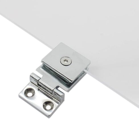 2 Pack Glass Door Hinge, TTZEZE 90 Degree Shower Door Hinges Heavy Duty Glass Door Cupboard Showcase Cabinet Gate Clamp Glass Door Clamps Replacement Parts, Zinc Alloy Brushed Finish for 5-8mm Glass in Saudi Arabia