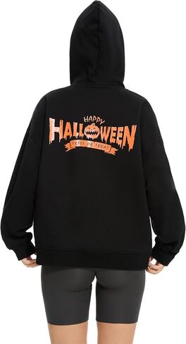 Halloween Womens Oversized Hoodies Fleece Sweatshirts Long Sleeve Sweaters Pullover Fall Outfits with Pocket in Saudi Arabia